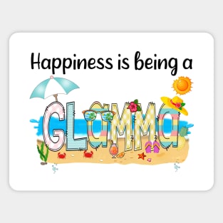 Happiness Is Being A Glamma Summer Beach Happy Mother's Day T-Shirt Magnet